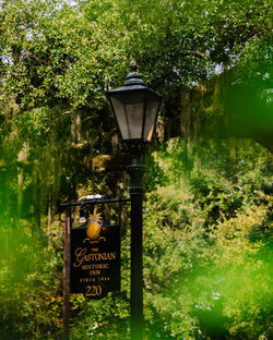 Welcome sign outside The Gastonian