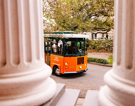 a peek at the Savannah Trolley 