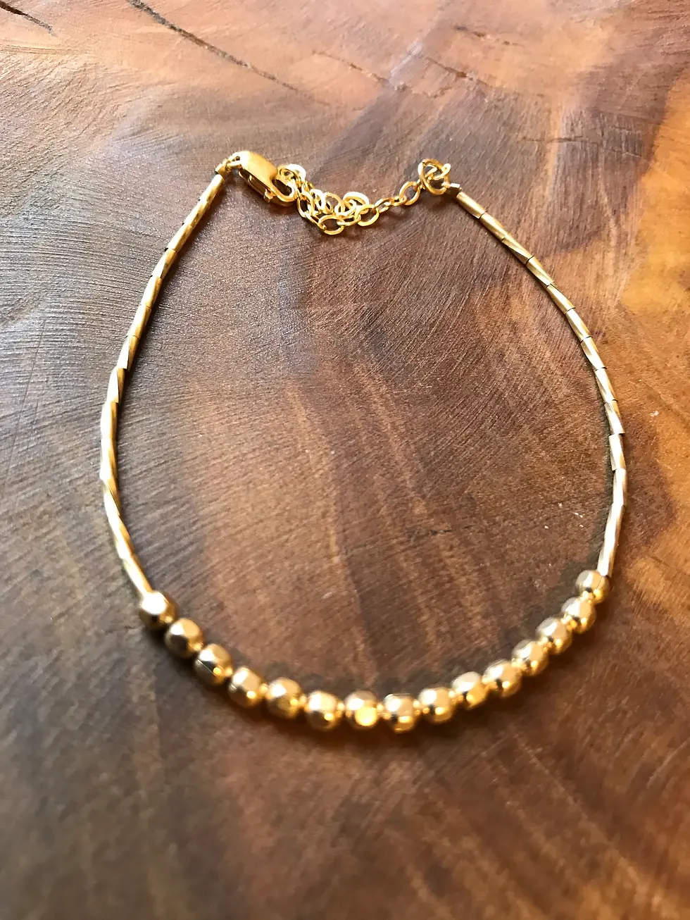 Thumbnail: Gold filled bracelet, raugh