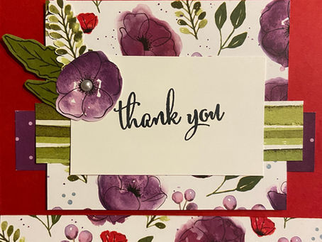 Peaceful Poppies Thank You Card