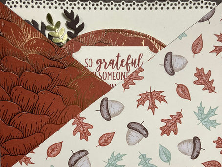 Gilded Autumn Criss Cross Card