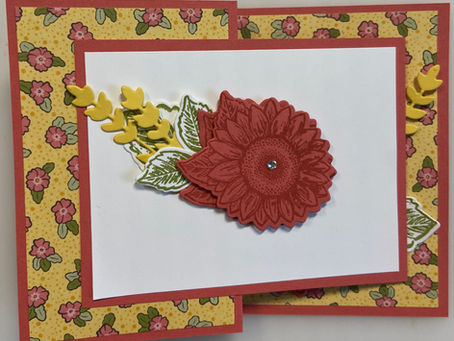 Celebrate Sunflowers with Ornate Garden Easy Fun Fold