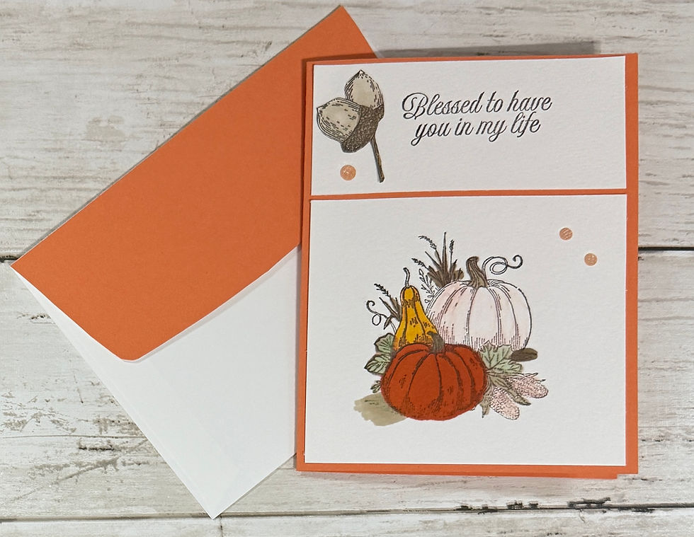 Amber Autumn Card with Gift Card 