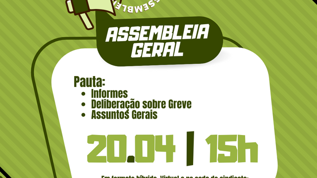 Convocação para Assembleia Geral no dia 20 de abril
