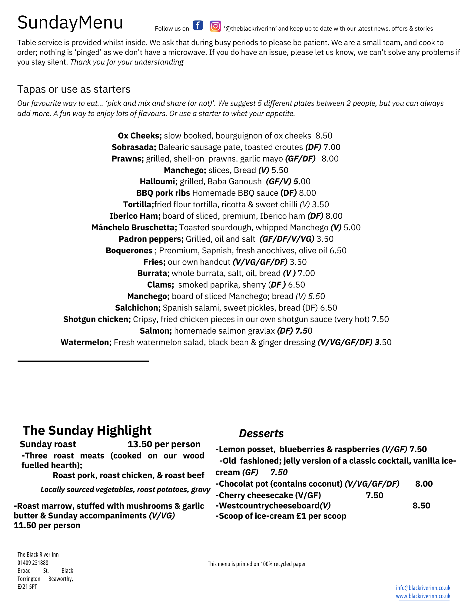 EVENTS | Black River Inn
