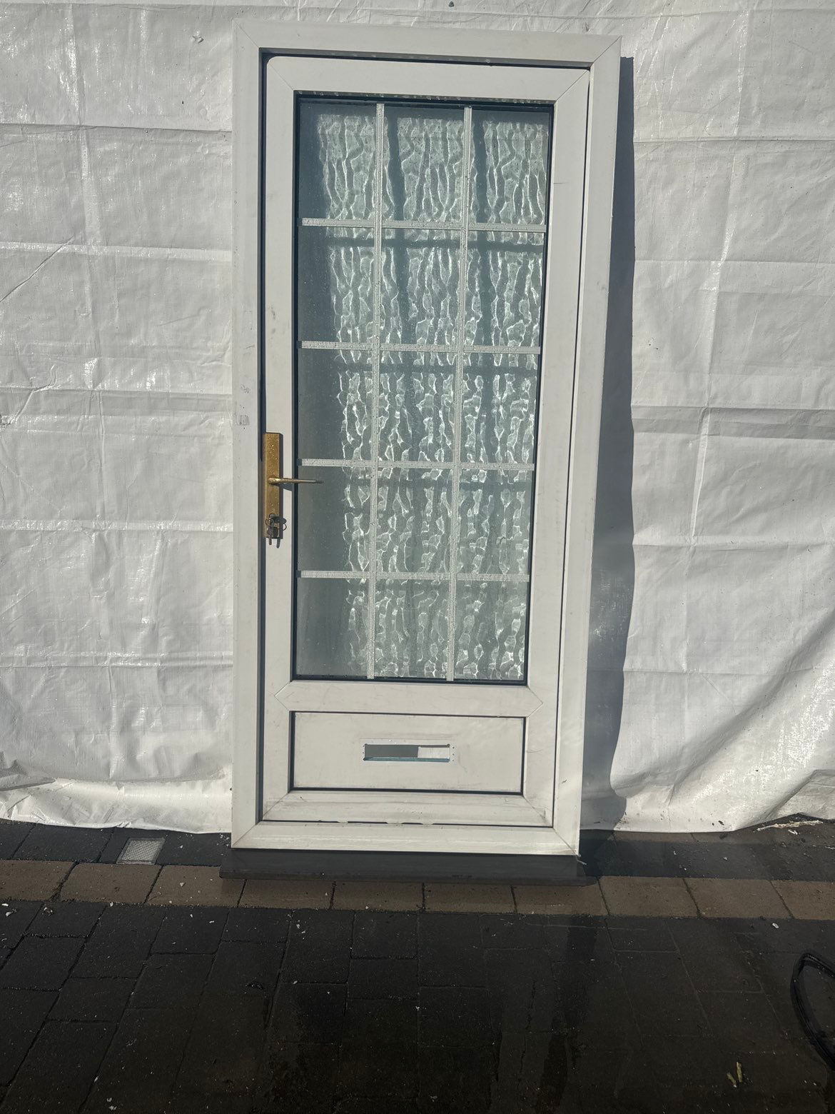 White Upvc door - 2020 x 910