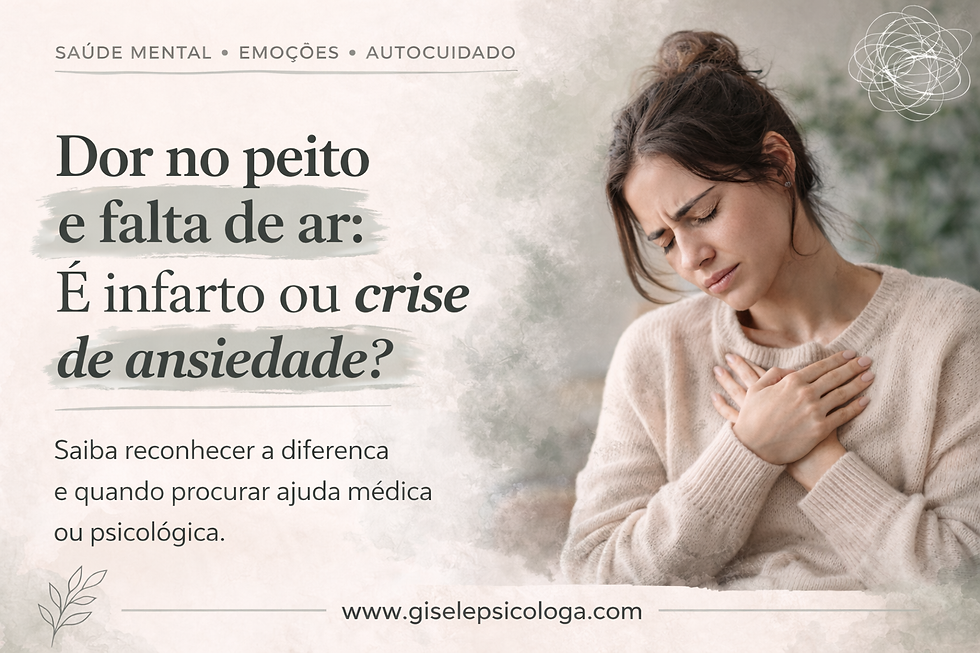 Dor no peito e falta de ar: É infarto ou crise de ansiedade?