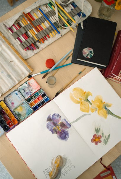 mon petit matériel de carnet de voyage