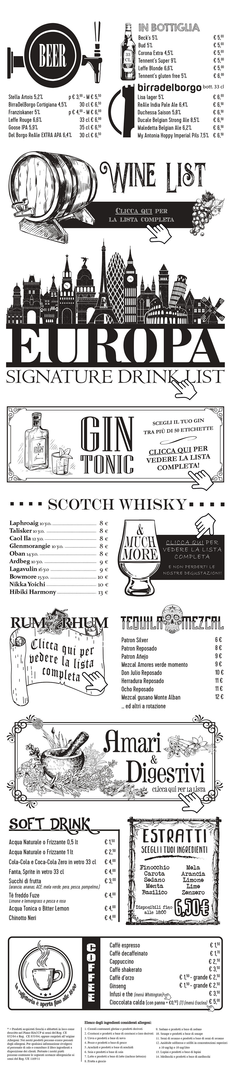 Menù BEVERAGE | White Rabbit Roma