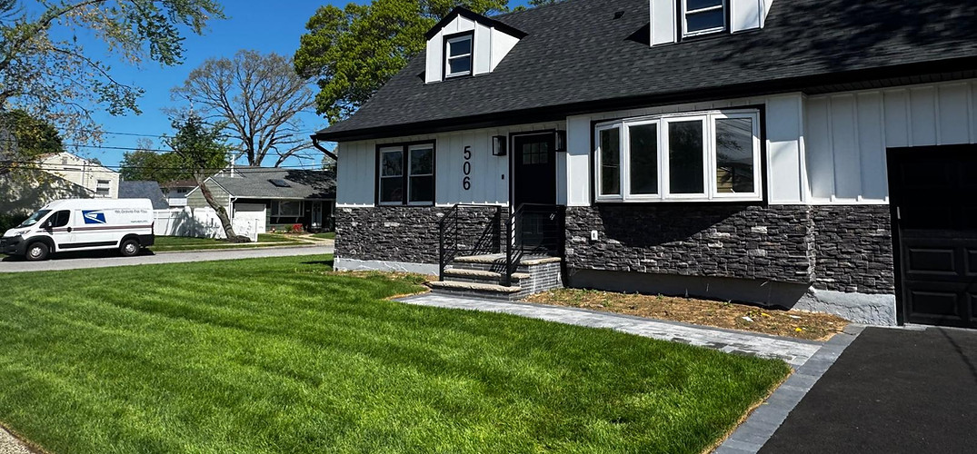 newly installed sod in front lawn