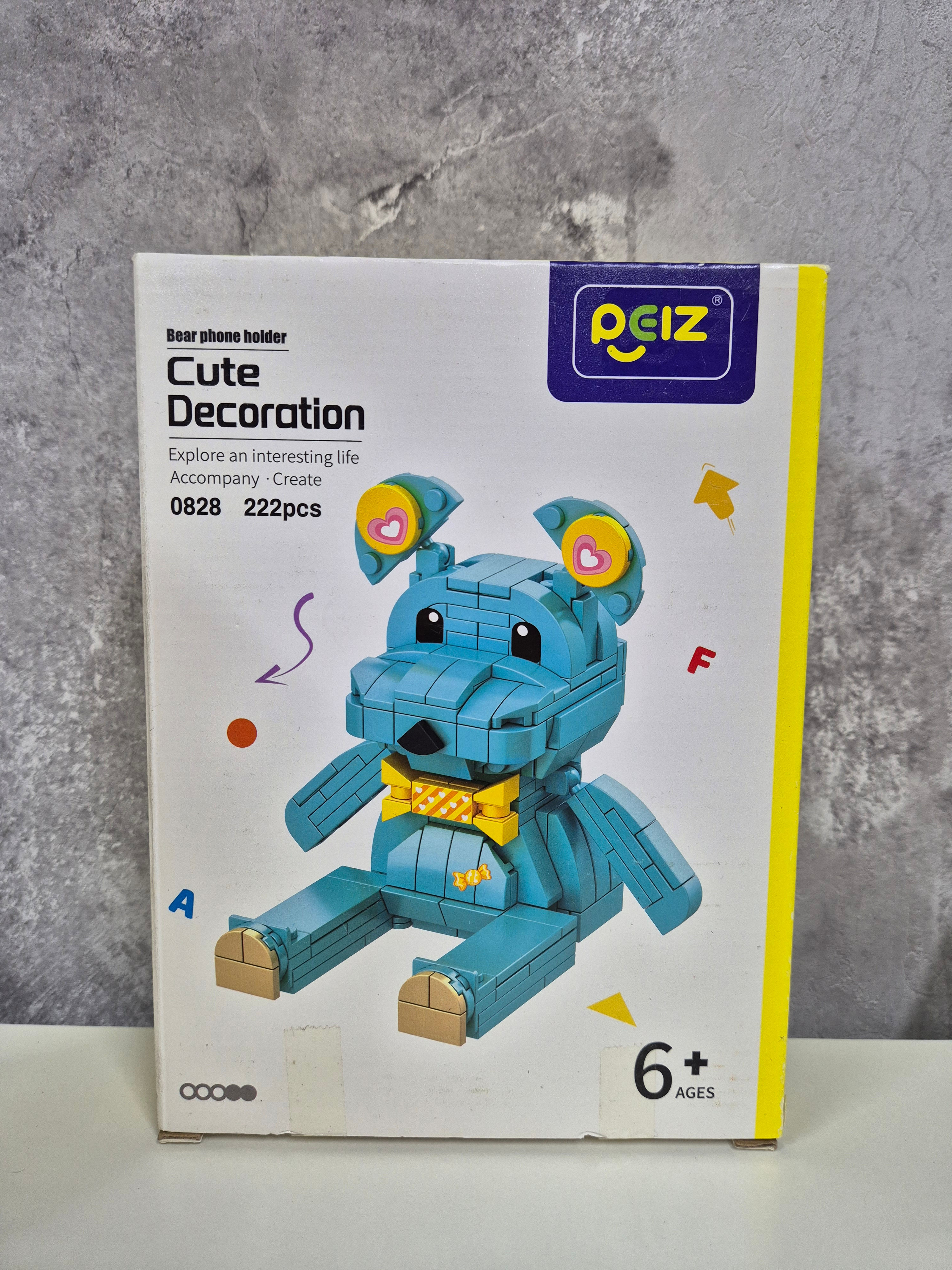 Klocki miś -  stojak na telefon