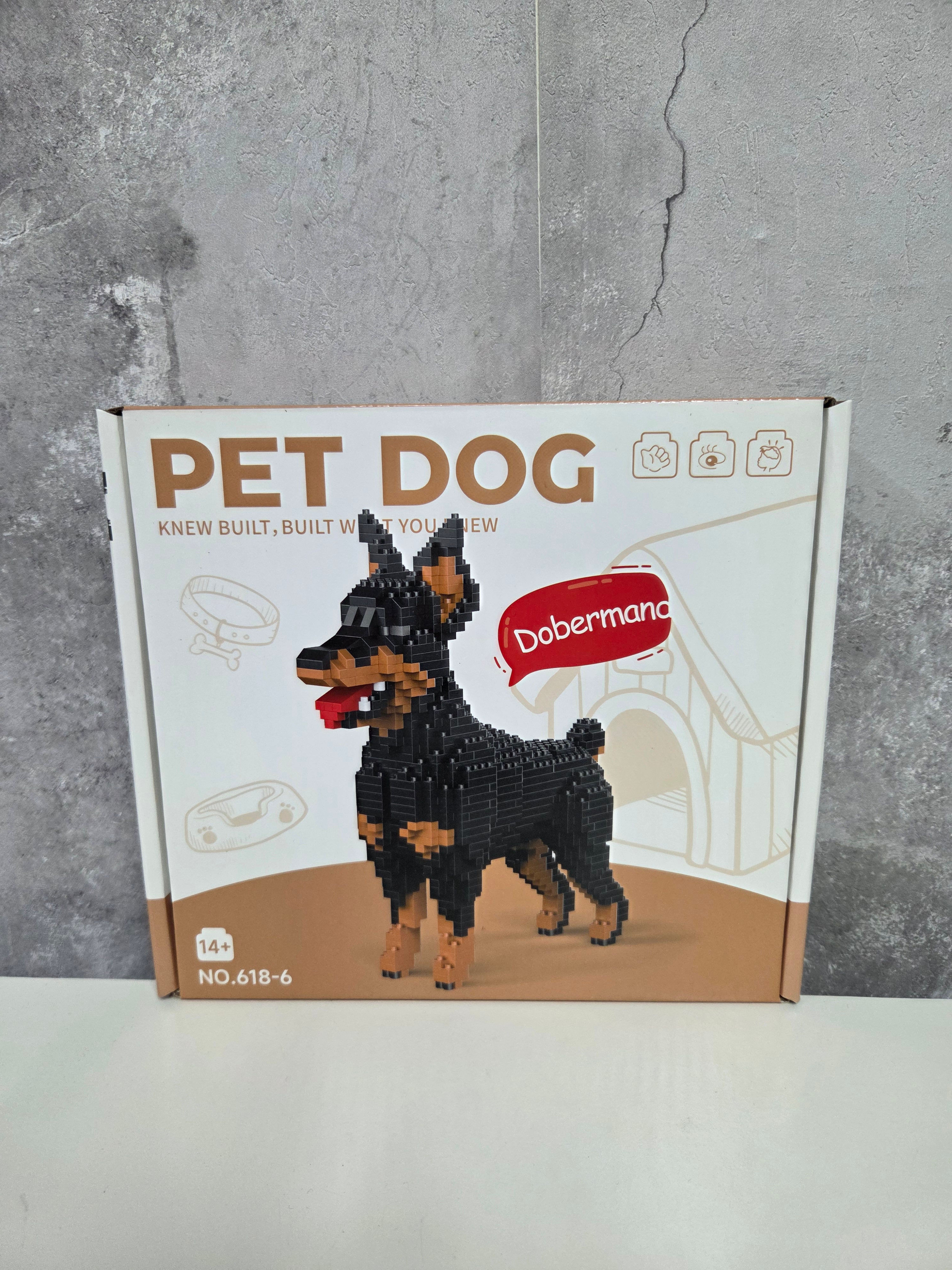 Klocki pies doberman