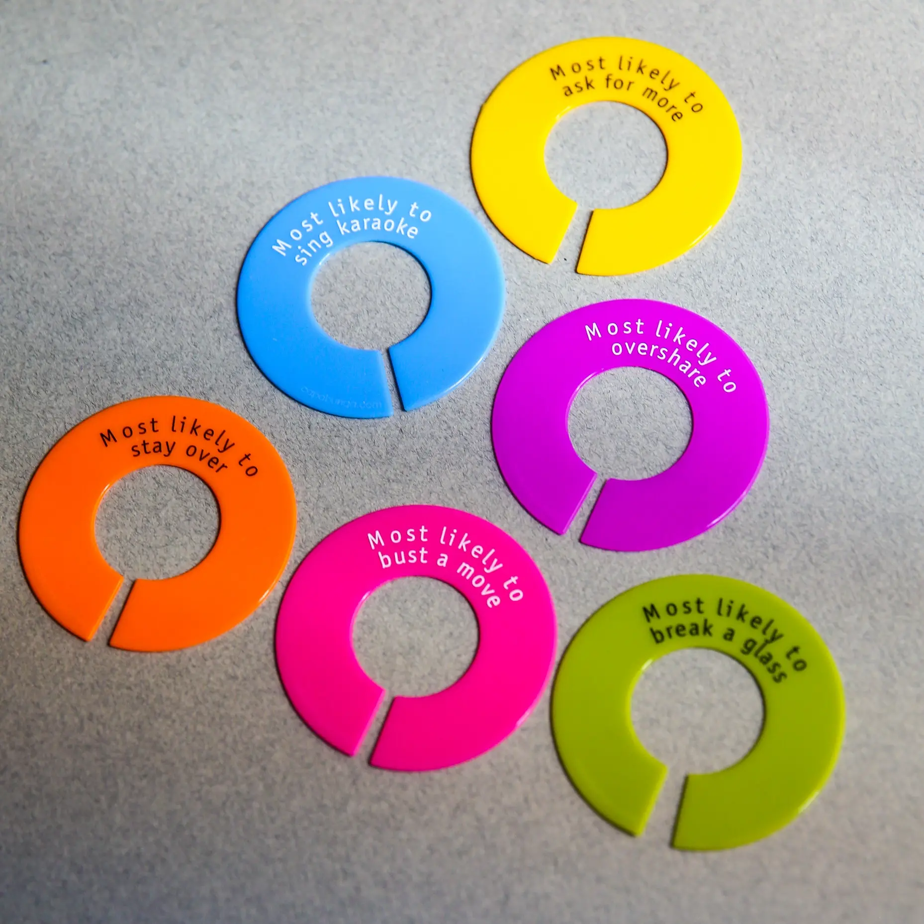 Glasswhere™ Wine Glass Identifiers - Neon