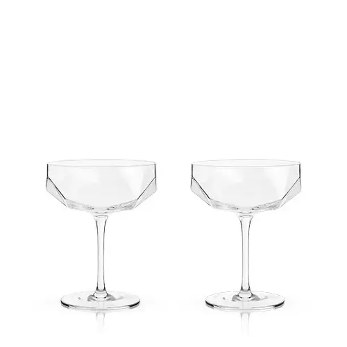 Thumbnail: Seneca™ Faceted Crystal Coupes - Set of 2