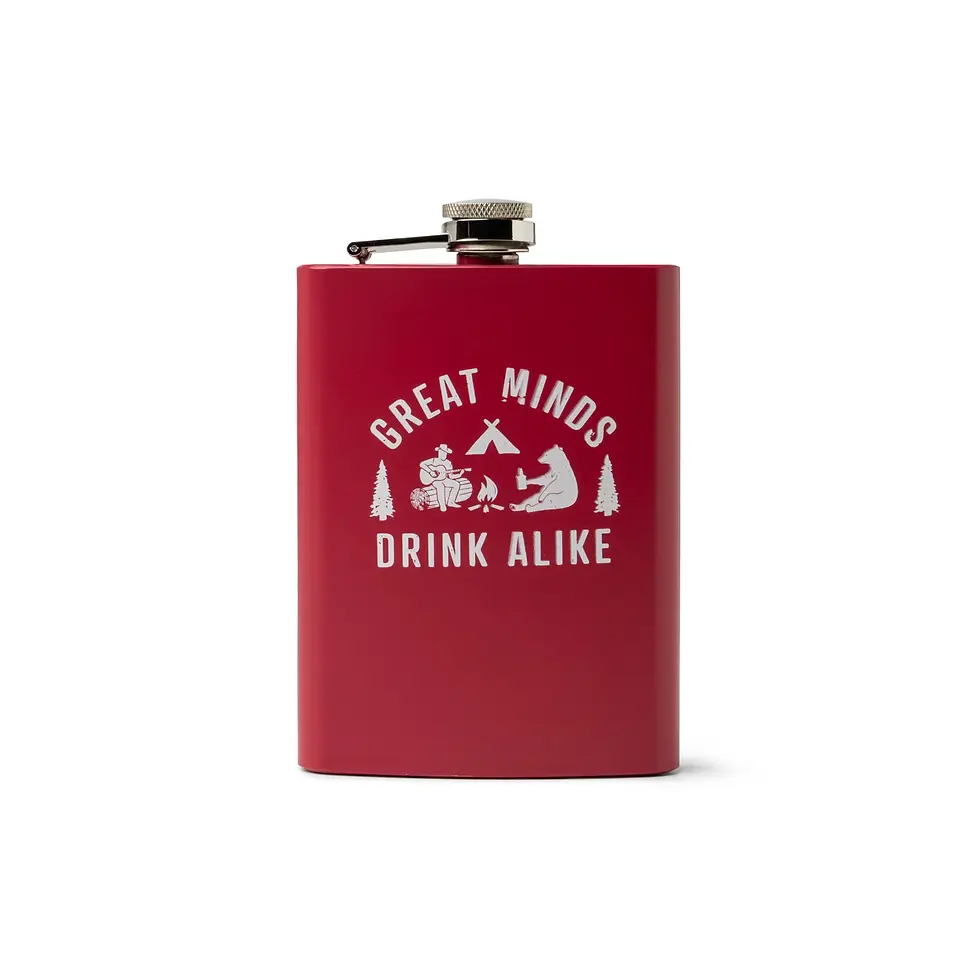 Thumbnail: Bunkhouse On the Rockies Stainless Steel Flask