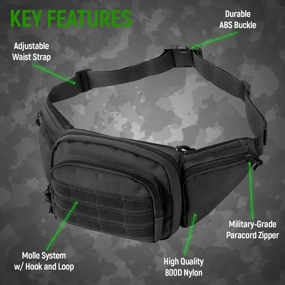 Thumbnail: Tactical Waist Bag & Molle Edc Pouch For Outdoor Activities