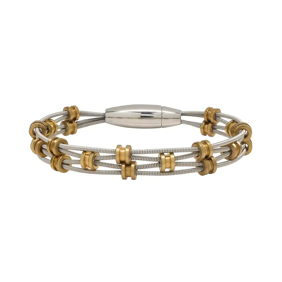 Crescendo Bass Bracelet - Silver/Brass