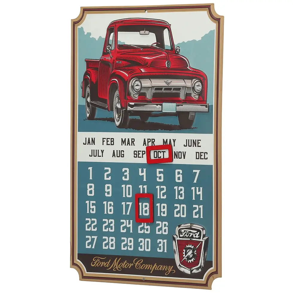 Thumbnail: Vintage Ford Truck Metal Calendar