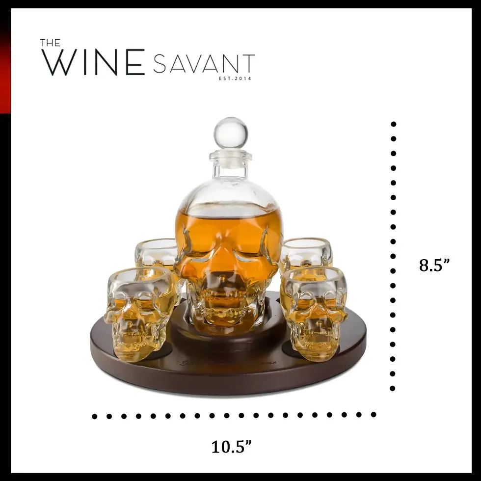 Thumbnail: Skull Decanter Set with 4 Glasses