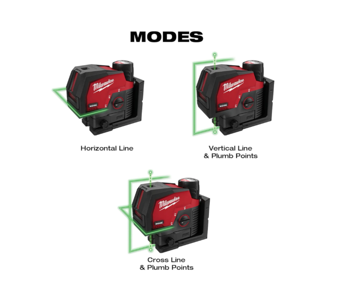 Miniatura: Láser M12™ de línea cruzada verde y puntos de plomada