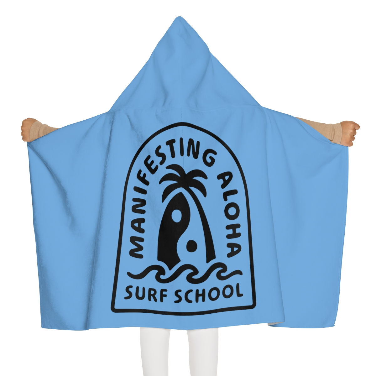Manifesting Aloha Surf School Hooded Youth Towel
