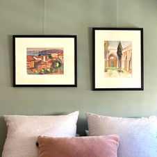 2 belles gouaches sur papier pour une déco méditerranéenne.