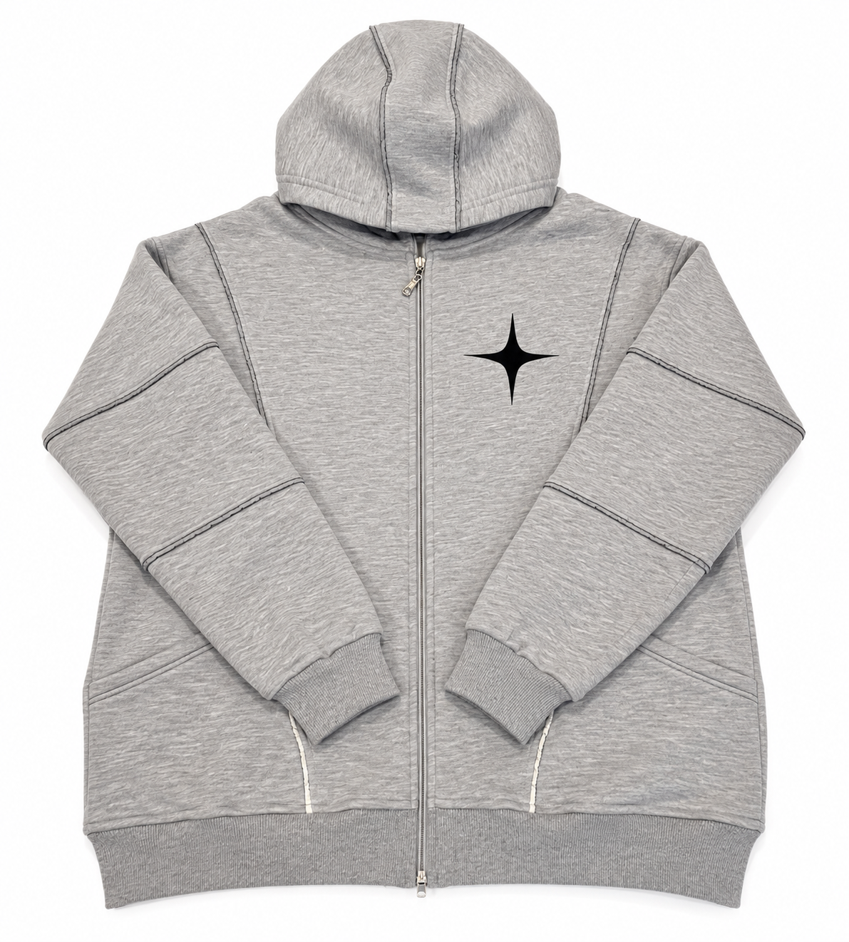 EMA FACELOCK ZIP HOODIE GRİ