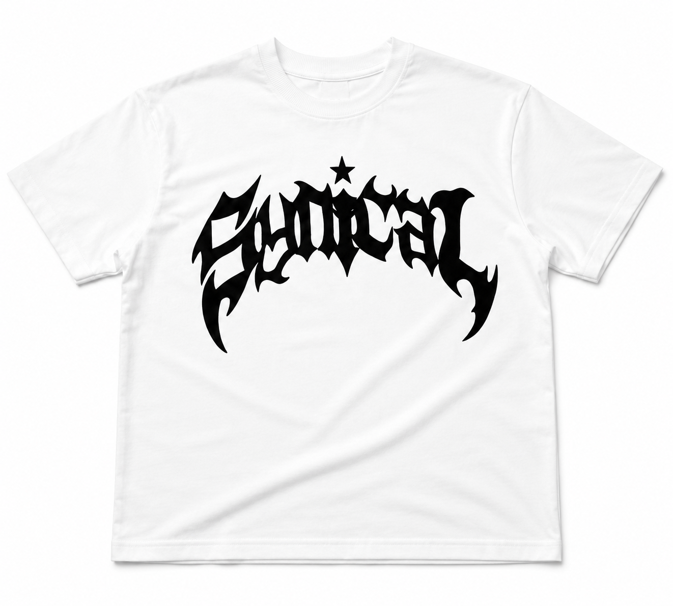 Beyaz kanatlı taş baskı premium t-shirt
