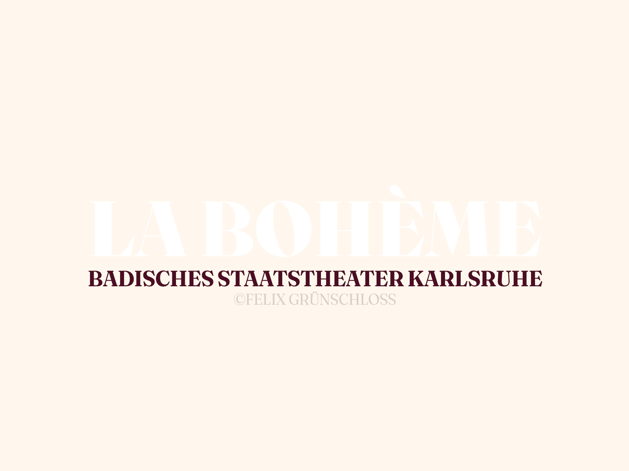La bohème stage photograph title composition