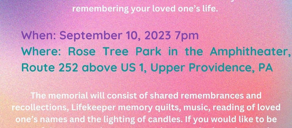 23rd Annual Candlelight Vigil: Remembering Those Lost to Suicide