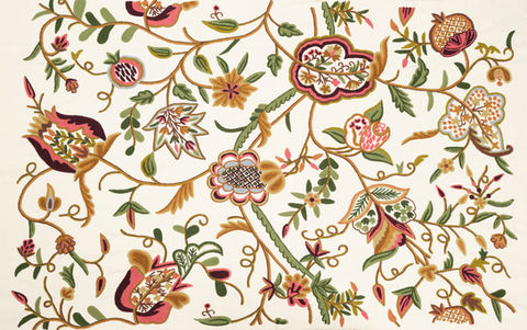 Debonnaire - Burgundy/Green on Cream