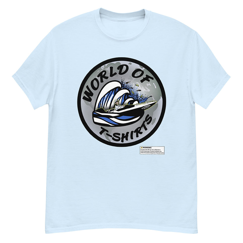 Thumbnail: "Captain of NY" Blueberry Tee | World of T-Shirts | Light Blue