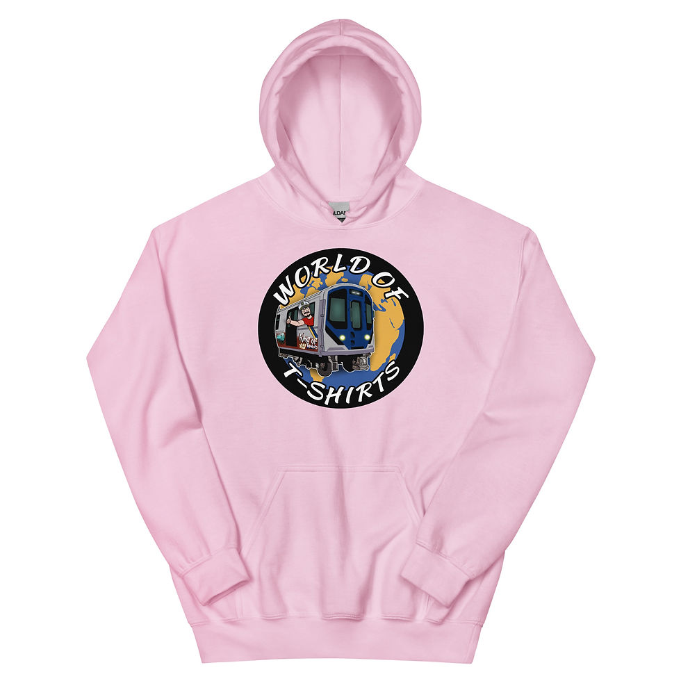 Thumbnail: "World of T-Shirts" Official Logo Hoodie | Light Pink