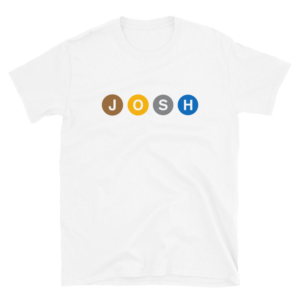 "JOSH" NYC Subway Tee | World of T-Shirts | White