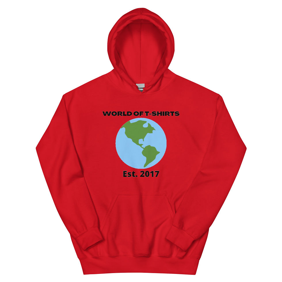 "Classic Logo" Hoodie | World of T-Shirts | Red