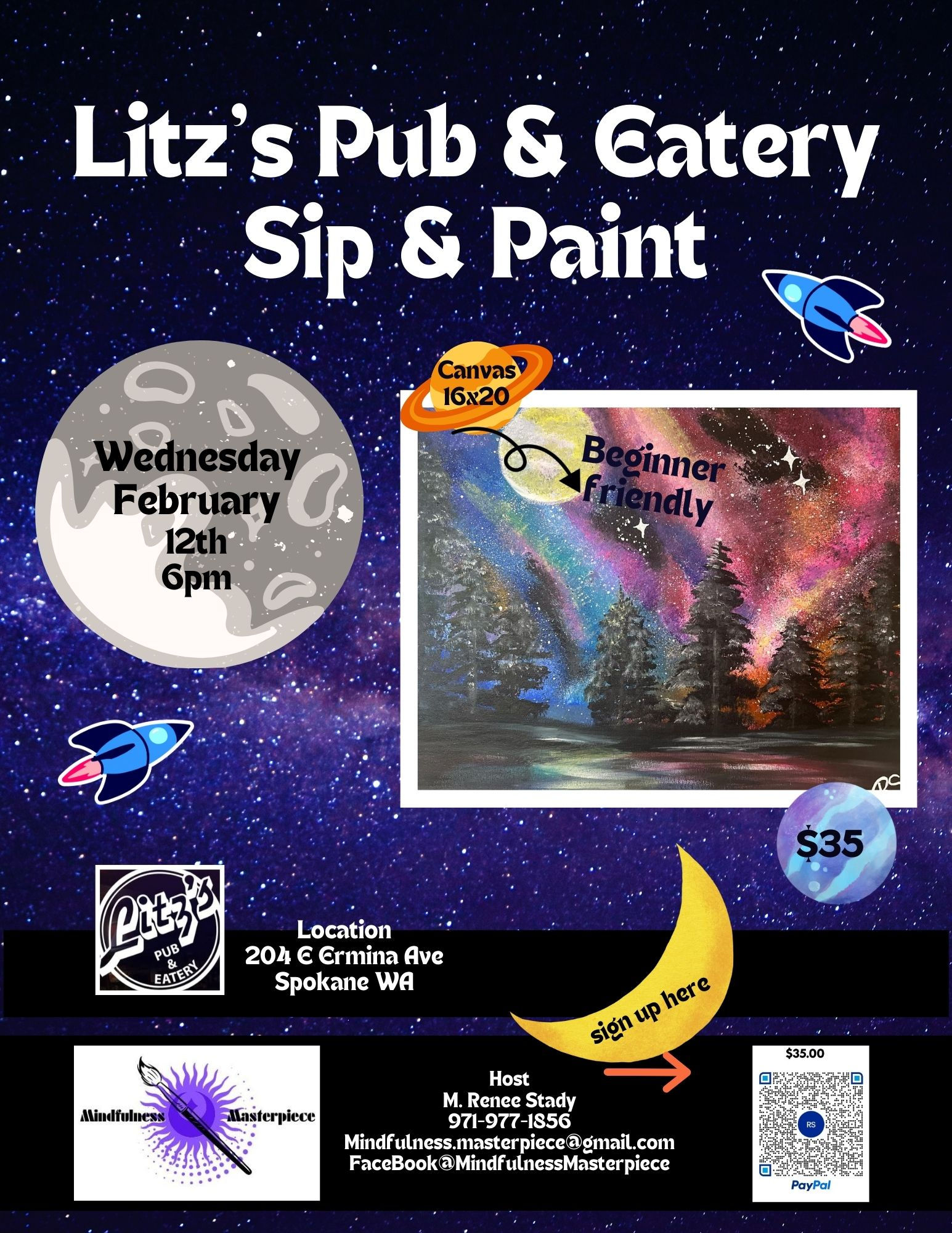 Litz's sip & paint 2/12