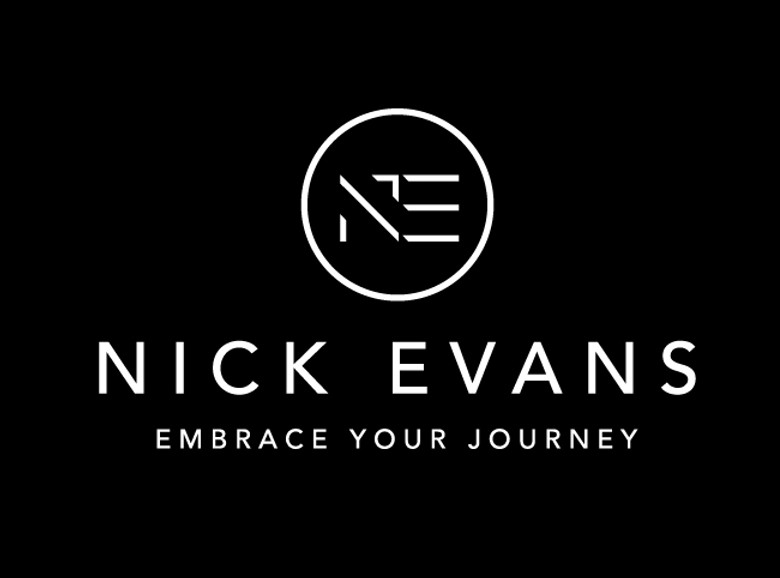 Nick-Evans-Logo-Name-Claim-WhiteonBlack.jpg