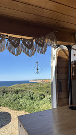 Aussicht auf das Meer aus dem Camper