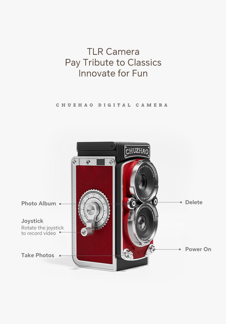 Miniatura: CHUZHAO Vintage Mini Digital Camera Retro Autofocus 12MP, 1080P FHD Video Vloggi