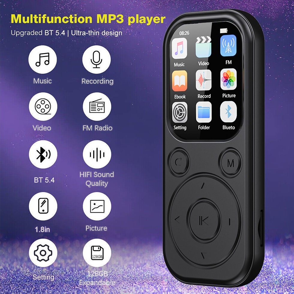 Miniatura: MP3 Bluetooth Player with Type-C Port for Fast Charging 5.4 Bluetooth Version Ex