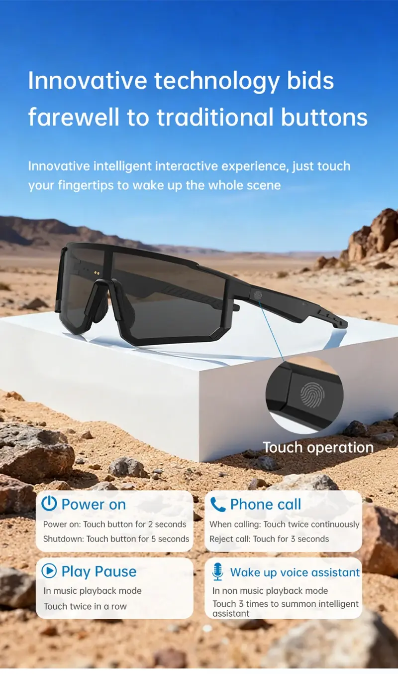 Miniatura: OnePlus AI Glasses Intelligent Glasses Earphones 2-in-1 Bluetooth Music Call Rid