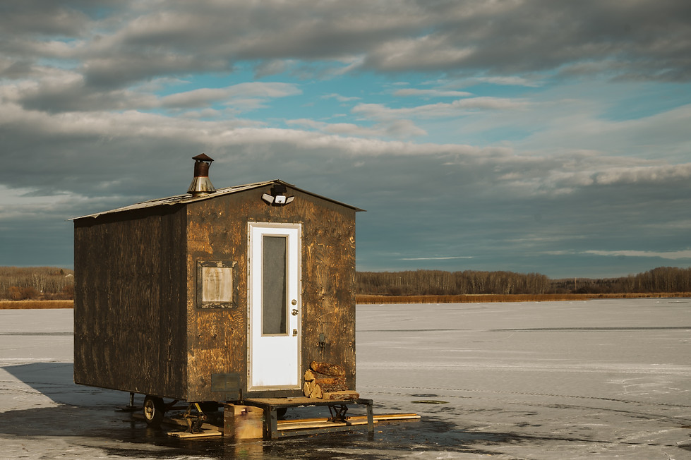 Cast and Canine ice shack rentals Alberta, Canada
