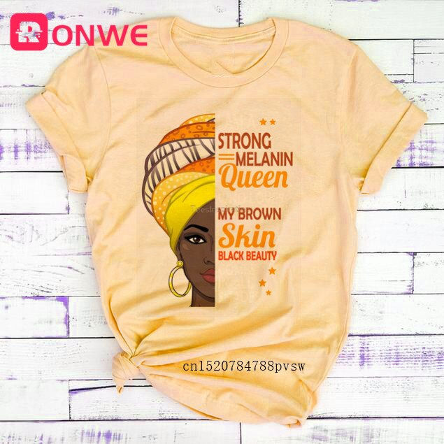 Thumbnail: I Am a Strong Melanin Queen T Shirt Women Clothes