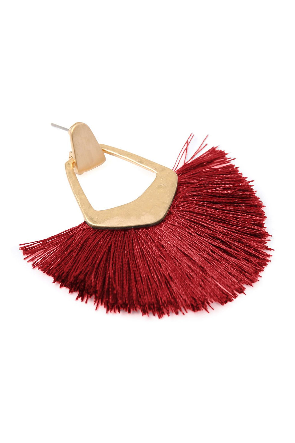 Thumbnail: Fan Tassel Post Dangle Earrings