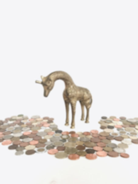 Vintage Solid Brass Giraffe