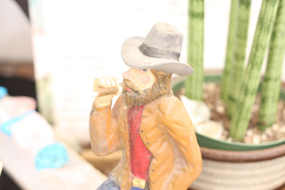Old Wood Carved Cowboy