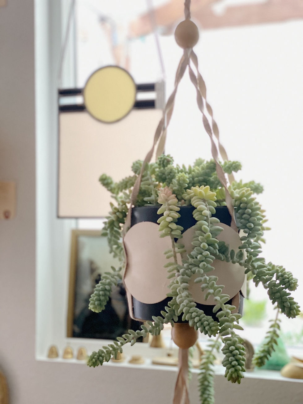 Thumbnail: Large Leather Circle Planter 