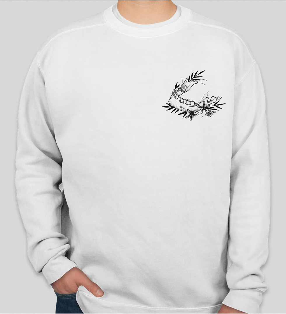 Thumbnail: SKULL CREWNECK- WHITE