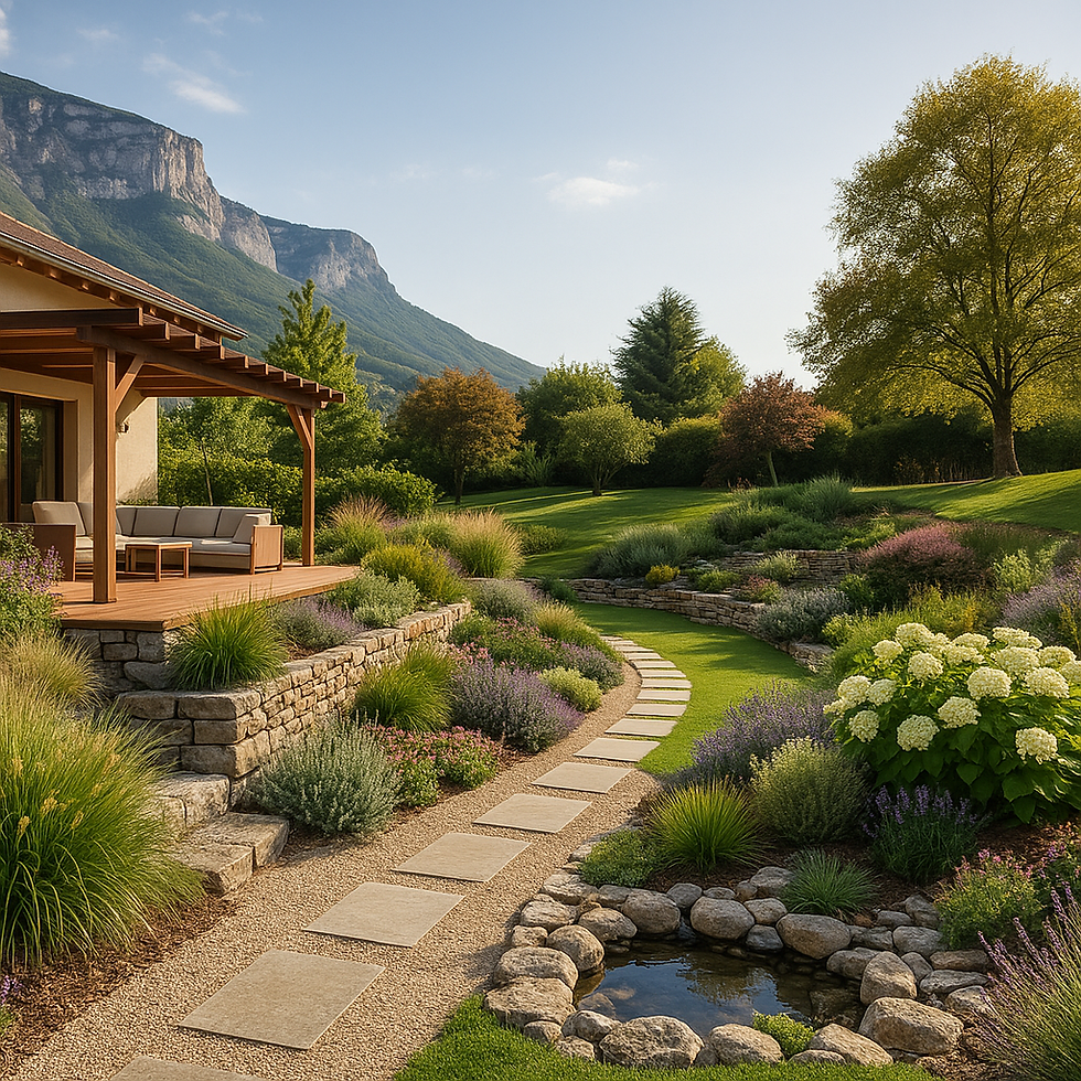 Réaménagement paysager d’une propriété au Touvet (Grésivaudan)