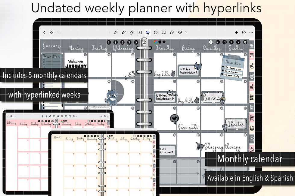 Miniatura: Agenda Digital Híbrida - Planner mensual y Bullet journal